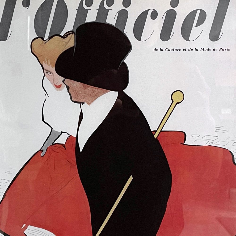 ルネ・グリュオー Rene Gruau ロフィシェル L'Officiel ポスター アートプリント 額装品 レトロ ♪