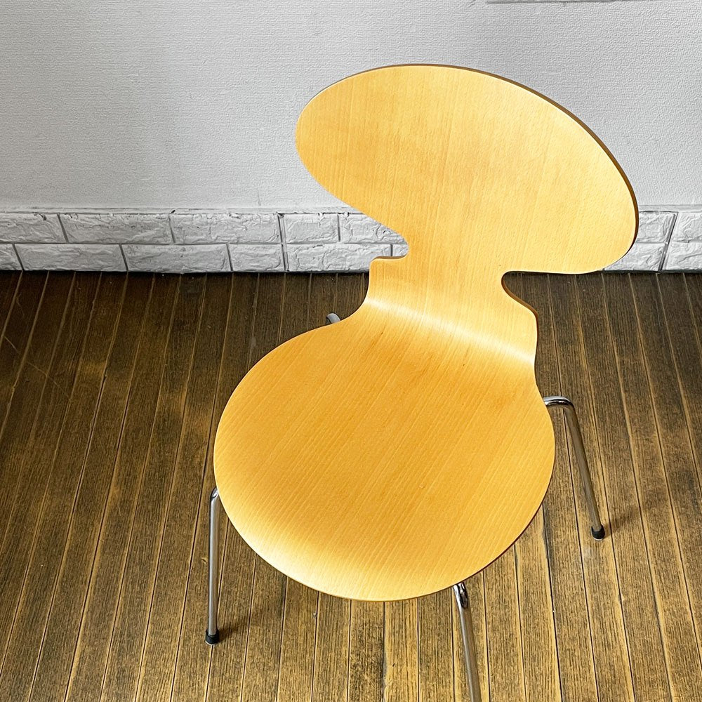 フリッツハンセン Fritz Hansen 3101 アリンコチェア アントチェア 4本脚 ナチュラルビーチ ラッカー仕上げ フェルトグライズ アルネ・ヤコブセン A ◎