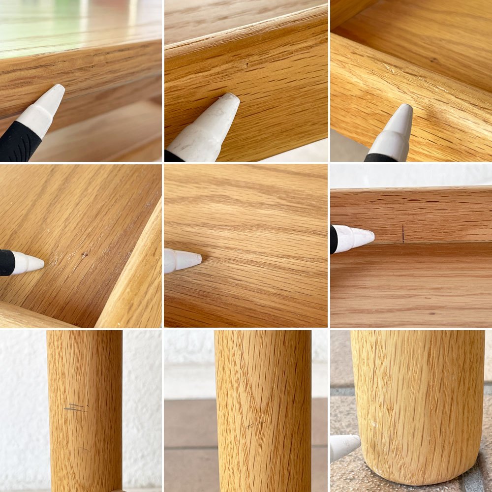 アクタス ACTUS ロッジ LODGE SOFA TABLE ソファテーブル リビングテーブル W110cm オーク材 天板下収納付 参考価格￥56,100- 廃番 ◇