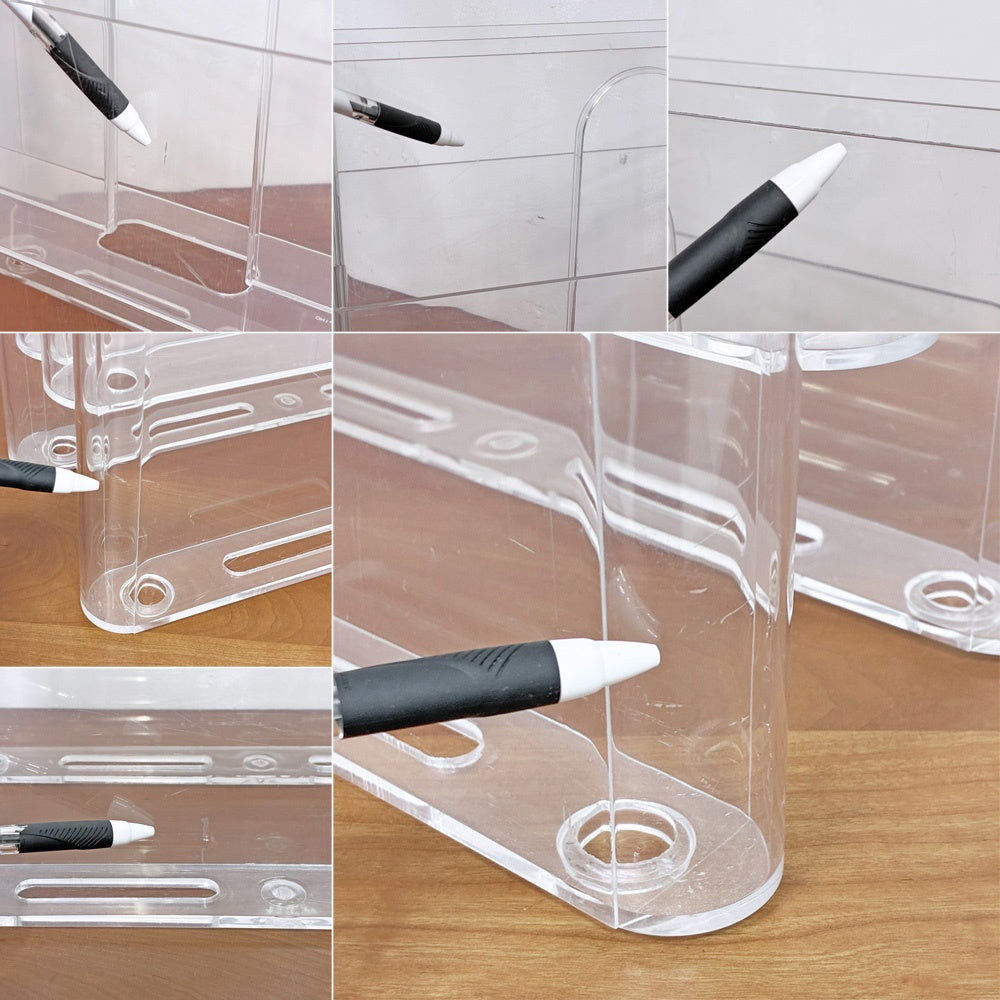 カルテル Kartell ポルタリビステ Portariviste マガジンラック 2段 4ポケット ジオット・ストッピィノ Giotto Stoppino クリア イタリア 廃番 ●