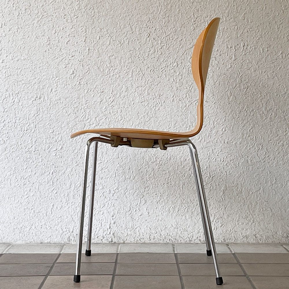 フリッツハンセン Fritz Hansen アントチェア 4本脚 ナチュラルビーチ ラッカー アルネ・ヤコブセン 北欧家具 F ◇