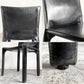カッシーナ Cassina キャブチェア 412 CAB CHAIR アームレス 本革 ブラック マリオ・ベリーニ MoMA イタリアンモダン B ■