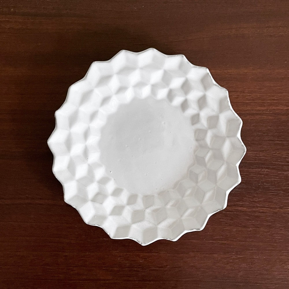 アスティエ・ド・ヴィラット Astier de Villatte キューブ CUBE プレート W14cm 陶器 フランス ■
