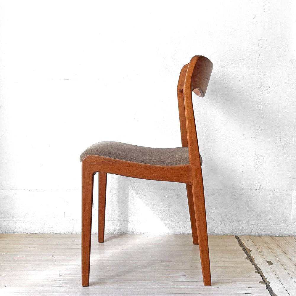 デンマークビンテージ Danish Vintage チーク材 ダイニングチェア デンマーク ファブリック 北欧家具 A ★