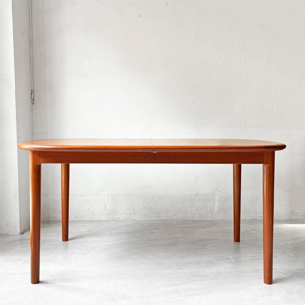 ジャパンビンテージ Japan Vintage チーク材 エクステンション ダイニングテーブル W145㎝ 延長天板欠品 北欧スタイル ★