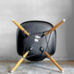 ハーマンミラー Herman Miller × ヴィトラ vitra サイドシェルチェア ブラック ポリプロピレン ダウェルベース C&R イームズ ミッドセンチュリー ■