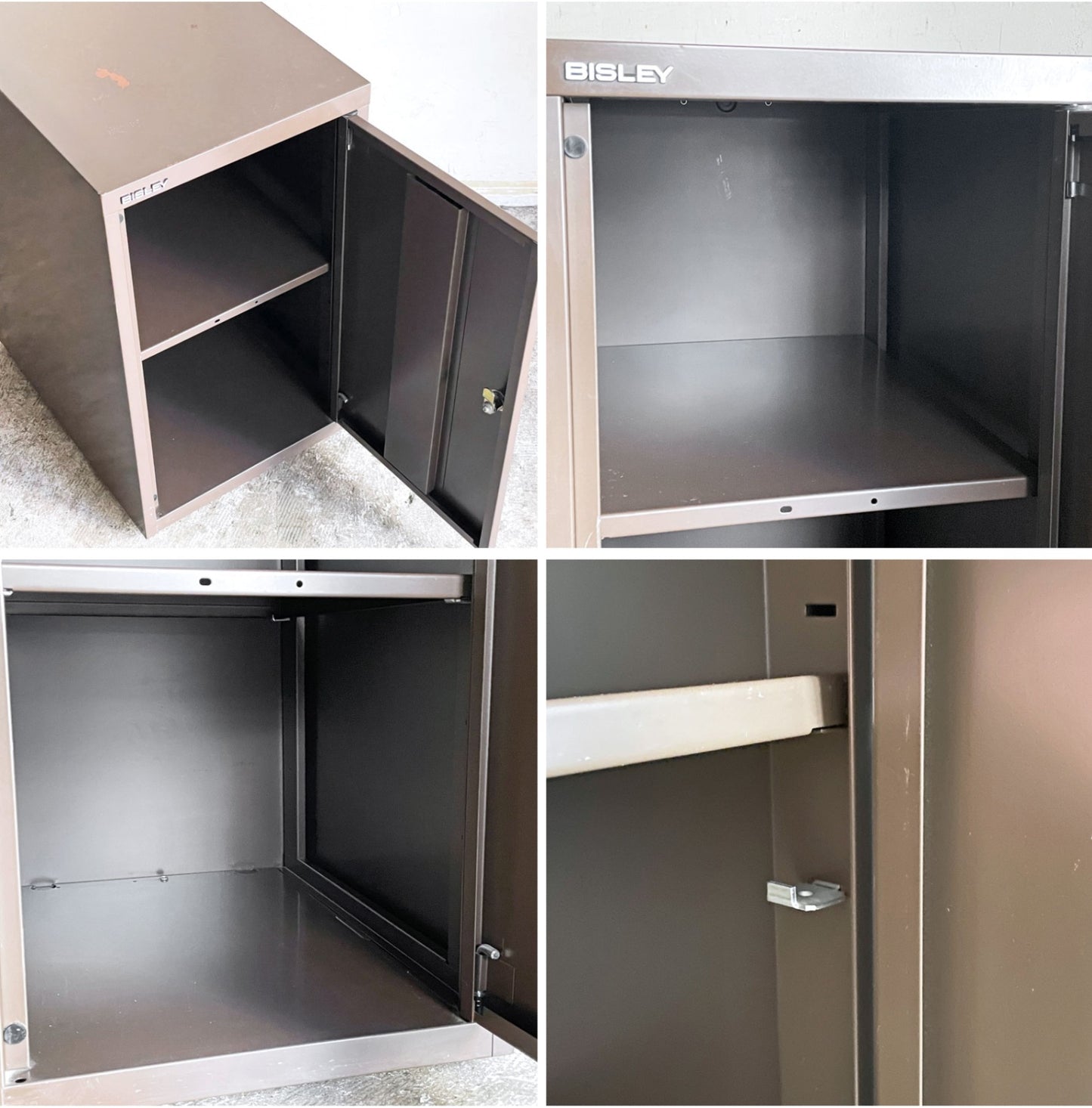 ビスレー BISLEY ベーシック BASIC BA3/29 キャビネット スチールロッカー キャスター ブラウン 1ドア 鍵付き 英国 廃番 ■