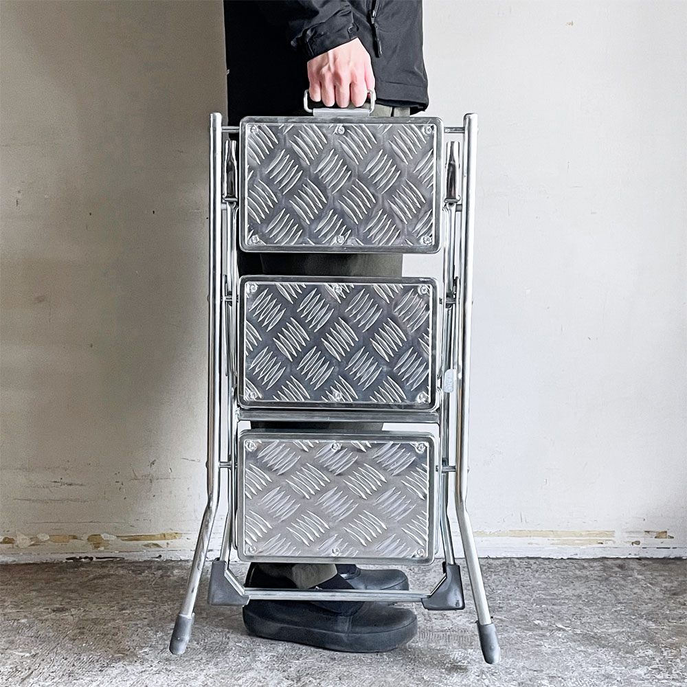 ダルトン DULTON フォールディング 3 ステップス FOLDING 3STEPS GALVANIZED 脚立 インダストリアル 廃番 ■