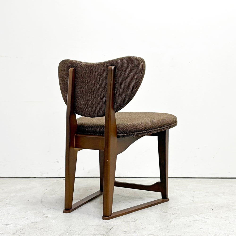 北欧スタイル Scandinavian Style ローチェア 低座椅子 ファブリック ブラウン 畳摺り仕様 和モダン ミッドセンチュリースタイル ●