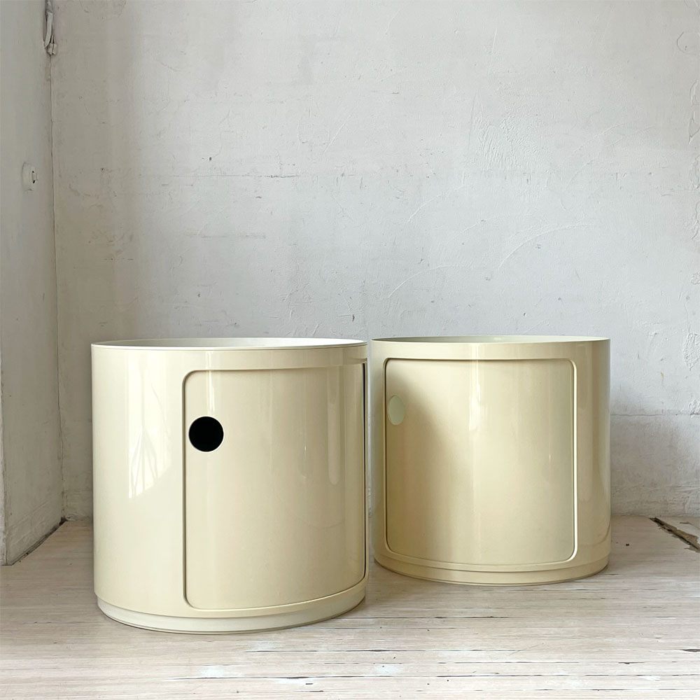 カルテル Kartell ラウンドエレメント Round Element ホワイト 2段 チェスト アンナ・カステッリ・フェリエーリ イタリア  ★