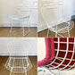 ノル Knoll 420 サイドチェア ワイヤーチェア ダイニングチェア ホワイト × レッド ファブリック フルカバー仕様 ハリー・ベルトイア ミッドセンチュリー ビンテージ ◎