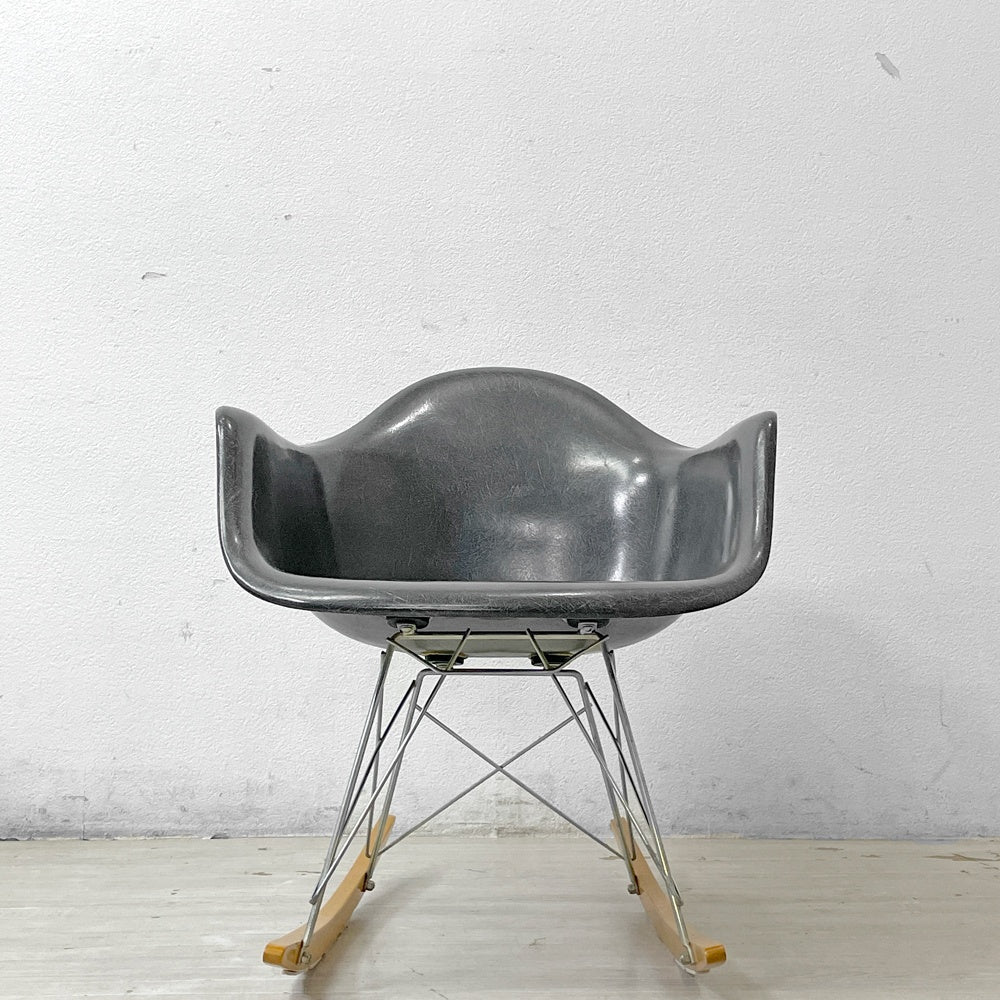 ハーマンミラー Herman Miller アームシェルチェア セカンド 2nd エレファントハイドグレー ロッカーベース イームズ ミッドセンチュリー ●