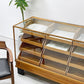UKビンテージ UK Vintage シャツキャビネット ショーケース オーク材 16ドロワーズ W180cm 店舗什器 英国家具 アンティーク ●