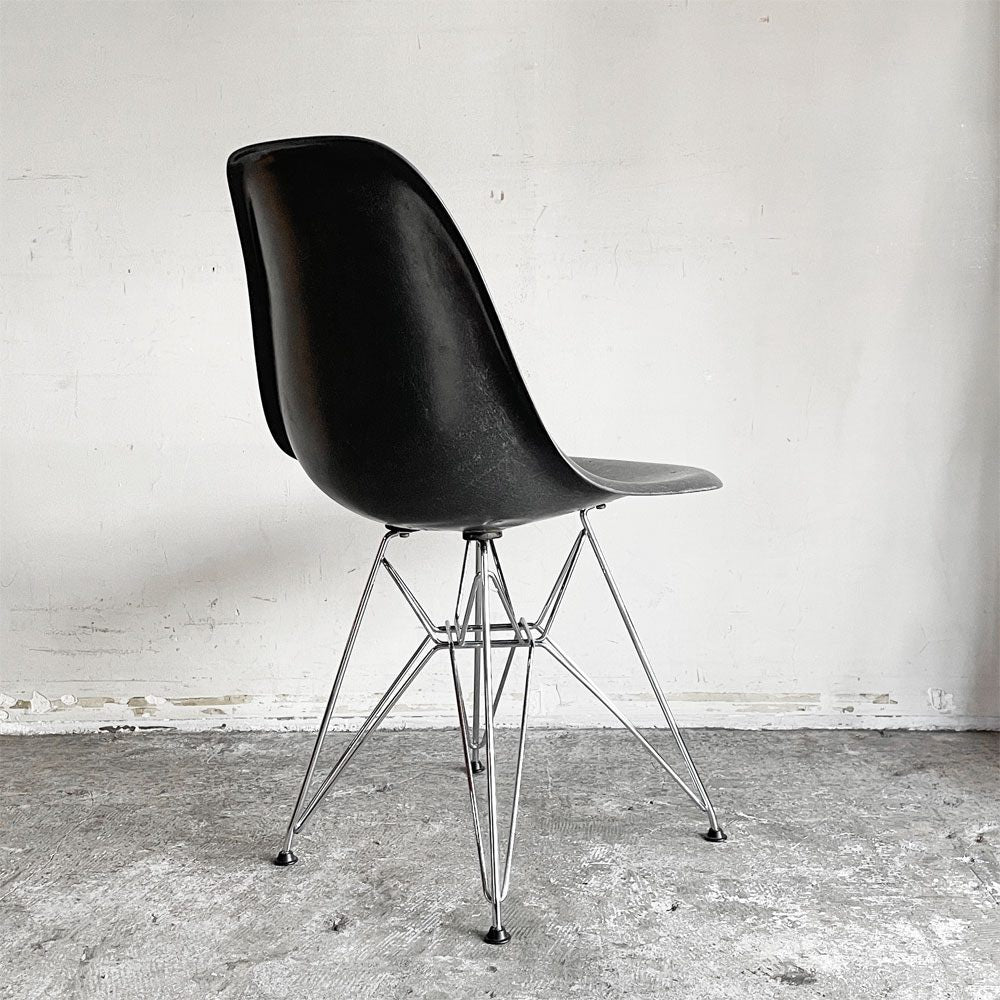 ハーマンミラー Herman Miller 2ndビンテージ サイドシェルチェア FRP製 エレファントハイドグレー エッフェルベース C&R イームズ ミッドセンチュリー ■