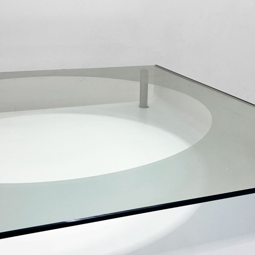イデー IDEE トーキョー ローテーブル TOKYO Low Table ガラストップ モダン スチール プライウッド ホワイト クラウディオ・コルッチ ビンテージ ●