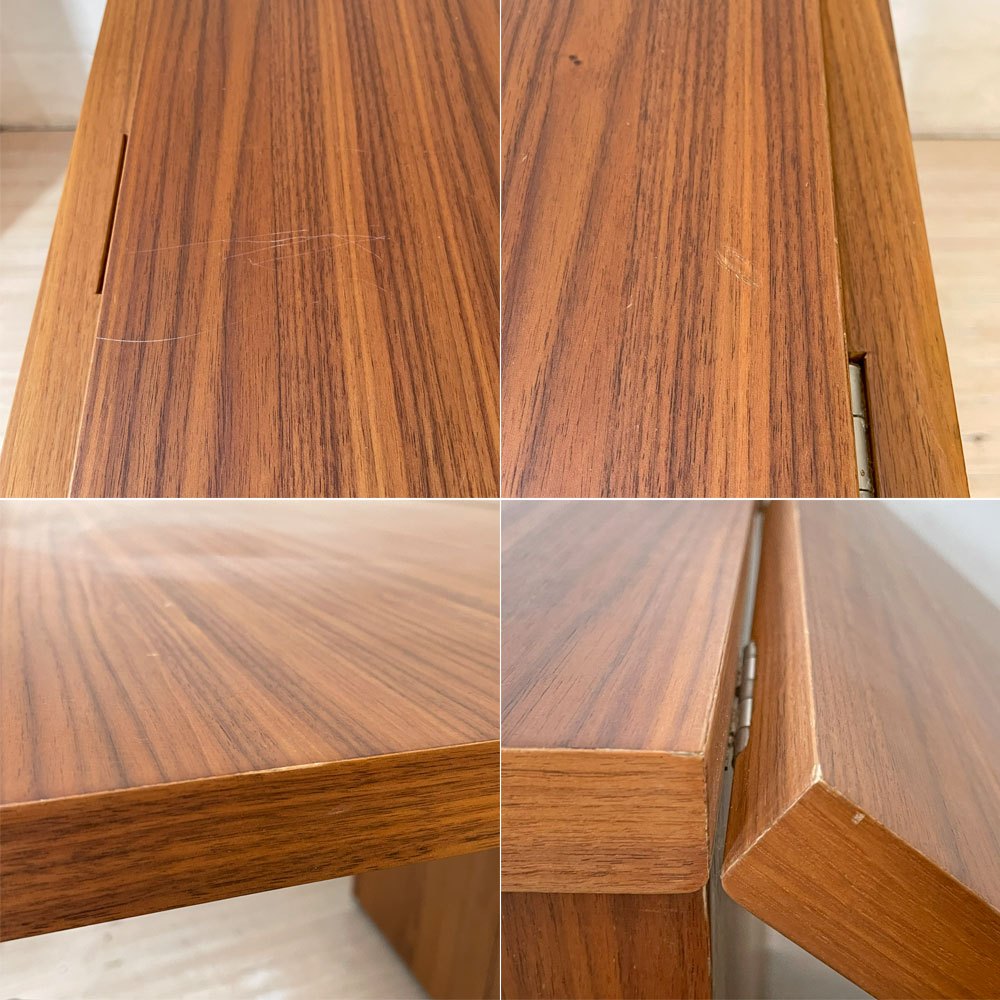 モーダエンカーサ moda en casa 2+2 table バタフライ ダイニングテーブル ウォールナット w160cm 拡張天板 シンプルモダン 廃盤 ★