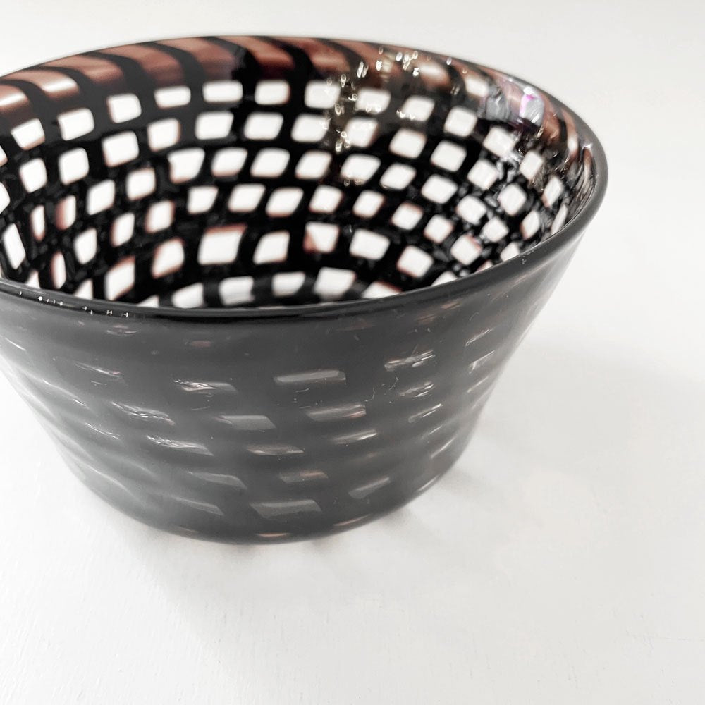 生島明水 Harumi Ikushima ムリーニ ガラスボウル ブラック Φ12cm ゴリラグラスガラージ GORILLA GLASS GARAGE 現代作家 B ◎