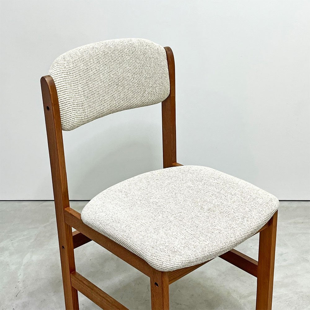 ベニーリンデンデザイン BENNY LINDEN DESIGN ダイニングチェア チーク無垢材 ファブリック デンマーク ビンテージ A ●