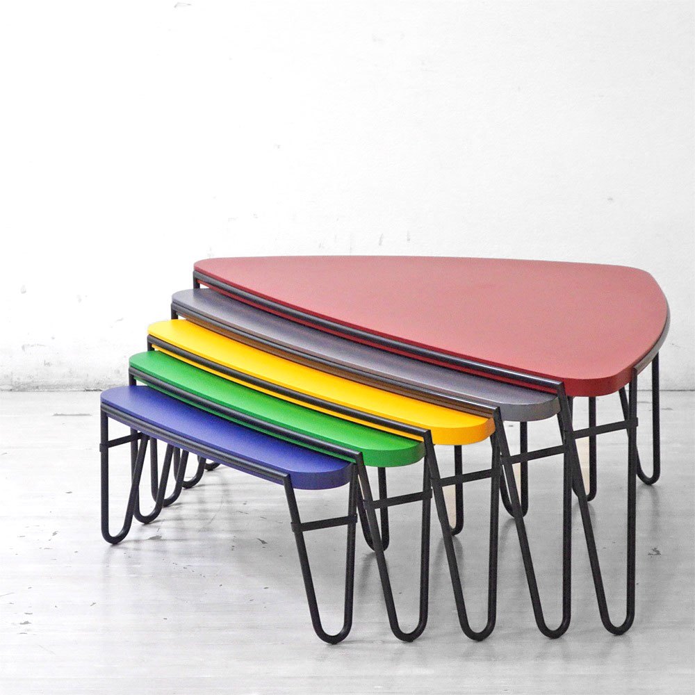 カッシーナ Cassina 519 PETALO ペタロ ローテーブル ネストテーブル 5pcs シャルロット・ペリアン Charlotte Perriand ●
