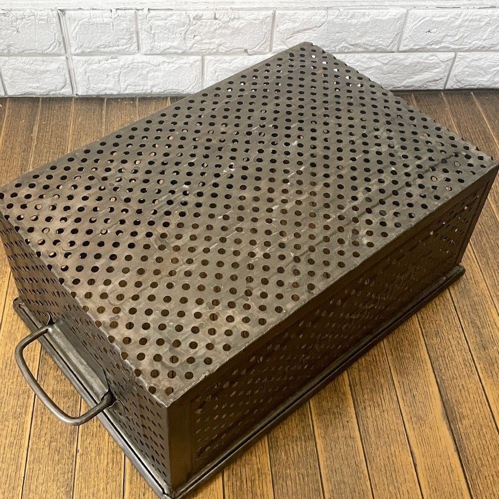 SCHAFER スタッキング ストレージボックス パンチングメタル インダストリアル ドイツビンテージ D ◎