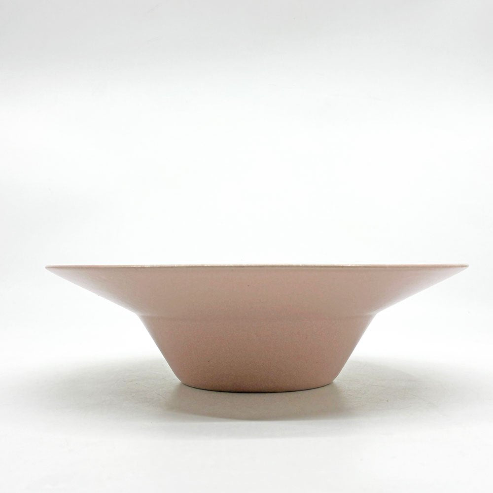 ミナペルホネン mina perhonen タンバリン ピンク 深皿 陶器 ハンドメイド ●