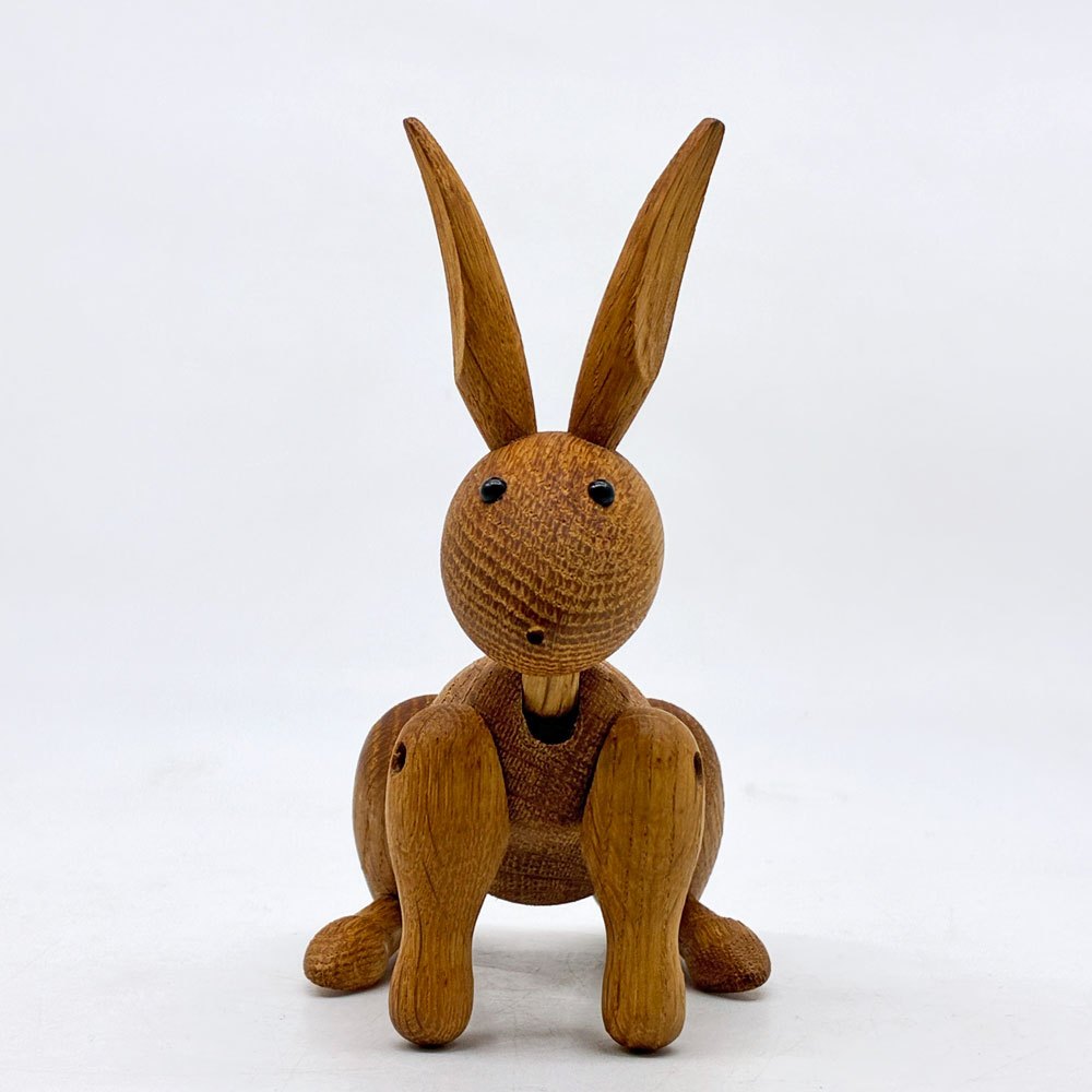 カイボイスン Kay Bojesen デンマーク アニマルフィギアシリーズ ビンテージラビット Vintage Rabbit オーク無垢材 木製玩具 オブジェ ●