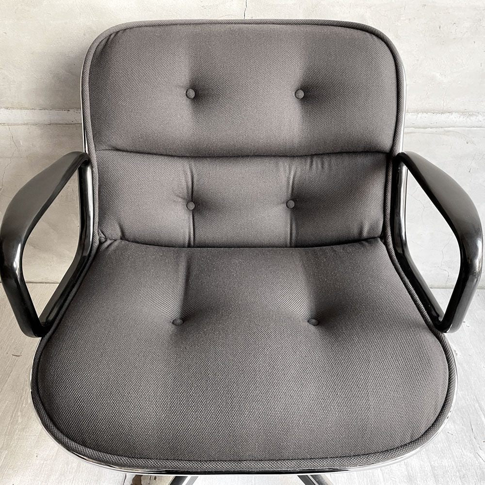 ノル Knoll ポロックチェア Pollock Chair エグゼクティブチェア 5本脚 グライズ仕様 ファブリックシート デスクチェア チャールズ・ポロック Charles Pollock ♪