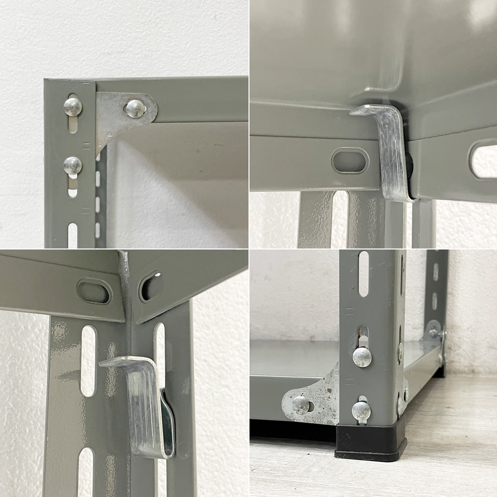 ディーアンドデパートメント D&DEPARTMENT 工業用スチールシェルフ オープンシェルフ 3段 グレー 収納家具 インダストリアル 定価￥26,400- ●