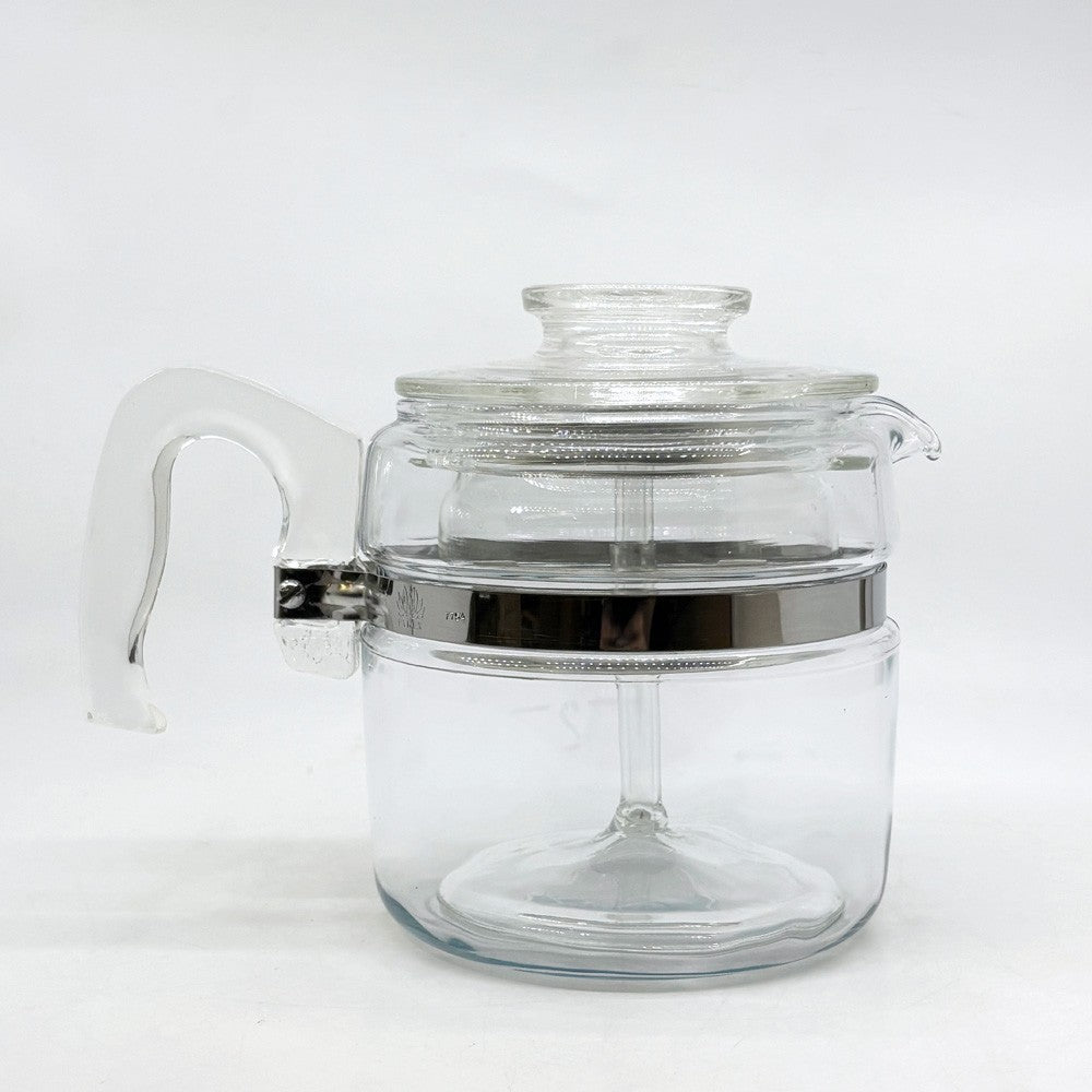 オールドパイレックス OLD PYREX コーニング社 Corning フレームウェア FLAMEWARE 7754 パーコレーター PERCOLATOR 4cup コーヒーポット ガラス 1950年～1960年代 ●