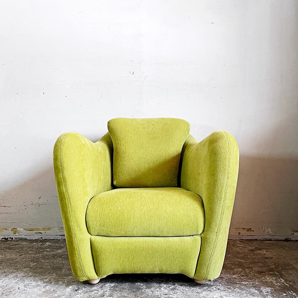 イデー IDEE ミニミラーアームチェア MINI MILLER ARM CHAIR パーソナルチェア シングルソファ ファブリック グリーン ライム ■