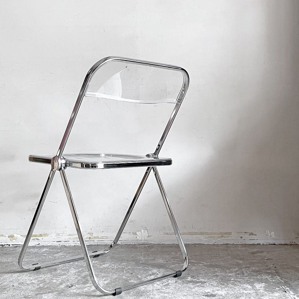 アノニマカステッリ ANONIMA CASTELLI プリアチェア PLIA チェア クリア クロームフレーム ジャンカルロ・ピレッティ Giancarlo Piretti イタリア A ■