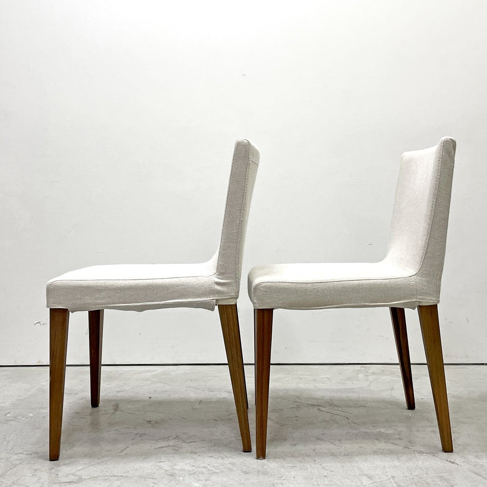 アクタス ACTUS エフビー FB ダイニングチェア 2脚セット ウォールナット材 テーパーレッグ カバーリング 廃番 ナチュラルモダン ●