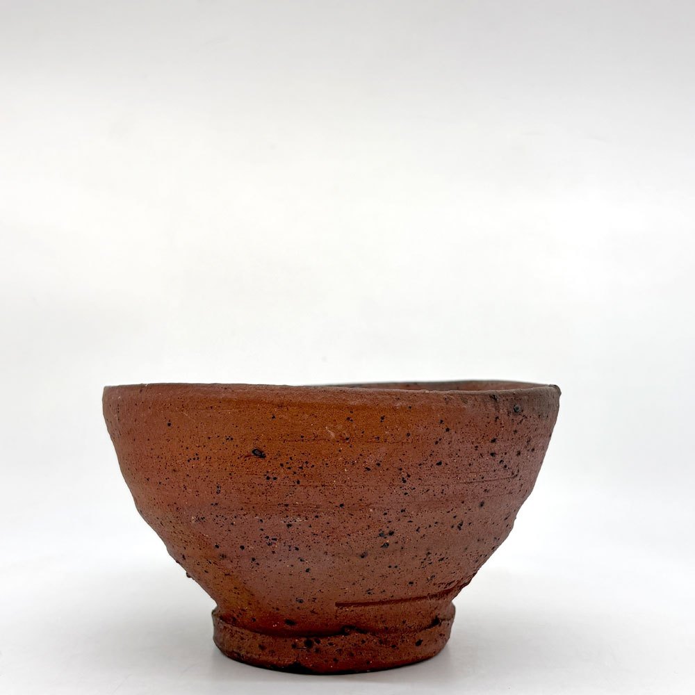 森岡成好 南蛮焼締 碗 鉢 ボウル15.5cm 陶芸家 現代作家 B ●