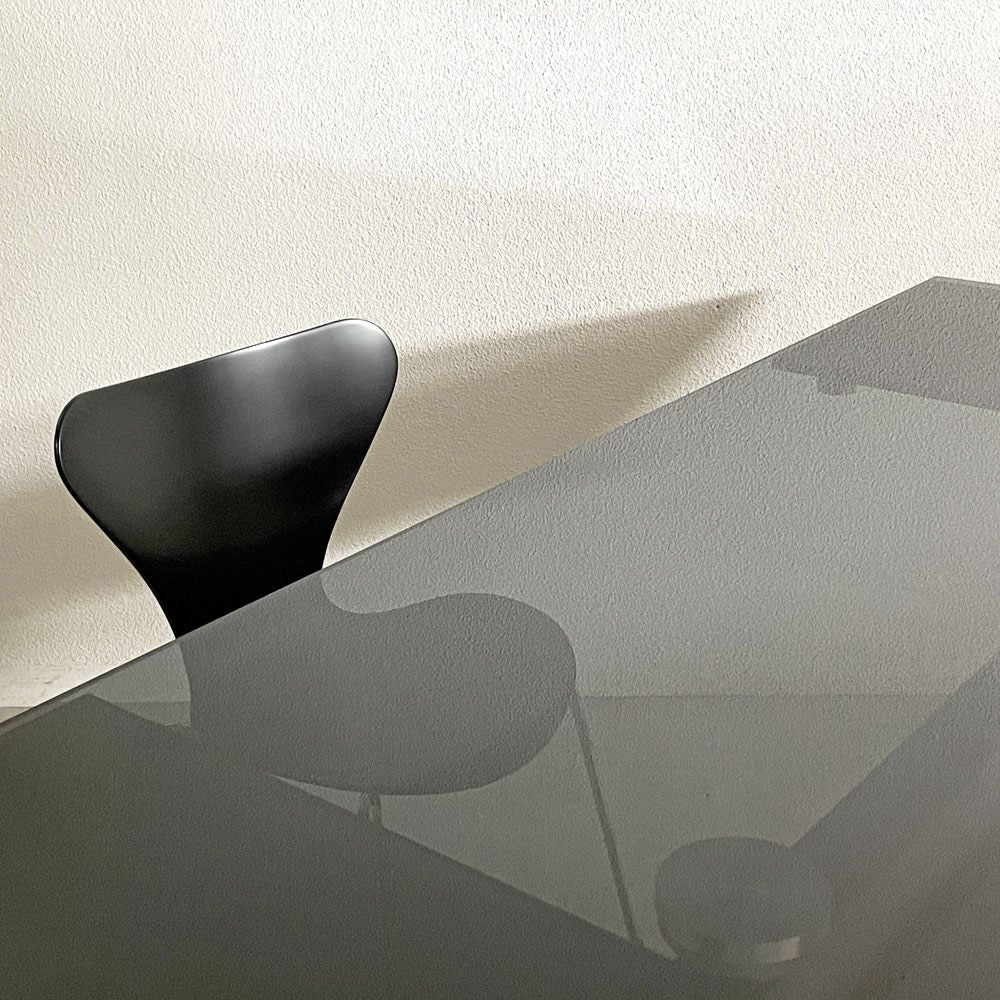 ボーコンセプト Boconcept モンツァ Monza ダイニングテーブル ガラス天板 エクステンション W190～280cm スモークガラス モノトーン 〓