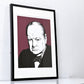 コンラッドリーチ CONRAD LEACH シルクスクリーン ウィンストン・チャーチル Winston Churchill アートフレーム 大型 ポスター 額装品 現代アート ポップアート イギリス ●