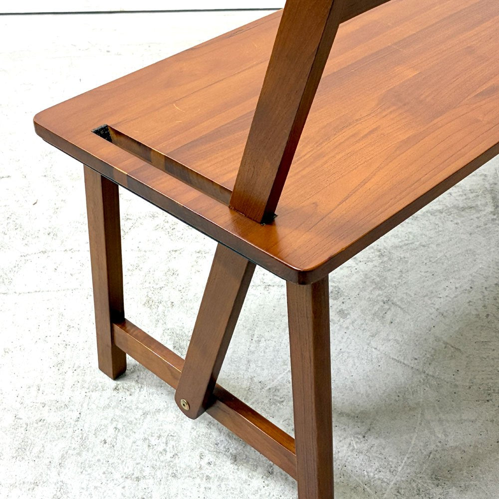 スキャンティーク SCANTEAK デュオ Duo スイベルベンチ チーク無垢材 背もたれ可動式 W120㎝ ●