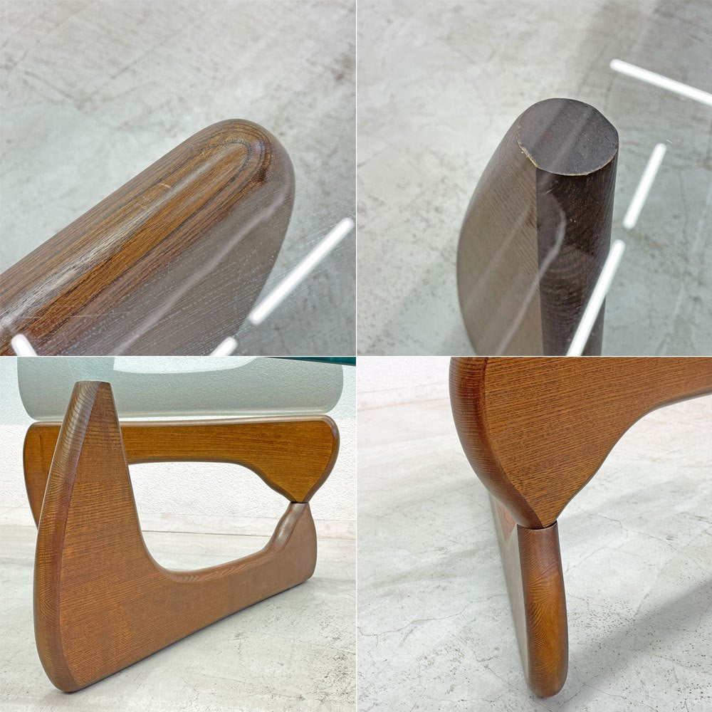 イサムノグチ Isamu Noguchi コーヒーテーブル Coffee Table リプロダクト品 ガラス天板厚約1.8mm 名作 デザイナーズ家具 〓