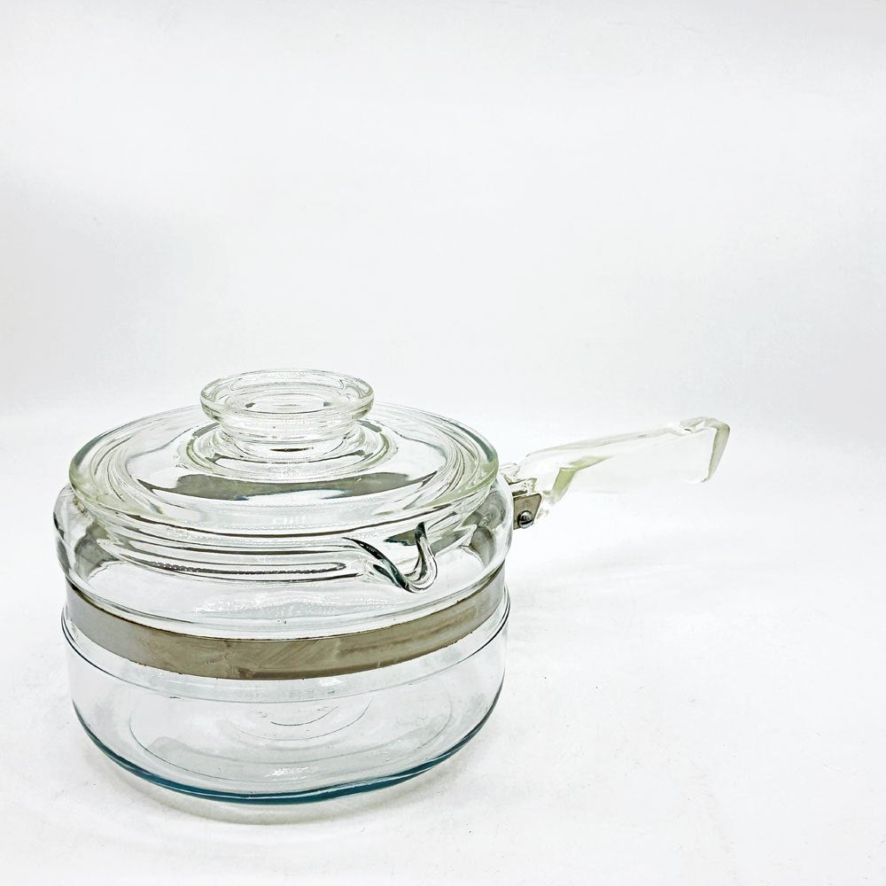 オールドパイレックス OLD PYREX  フレームウェア FLAMEWARE ソースパン 耐熱ガラス 片手鍋 調理器具 USビンテージ ●