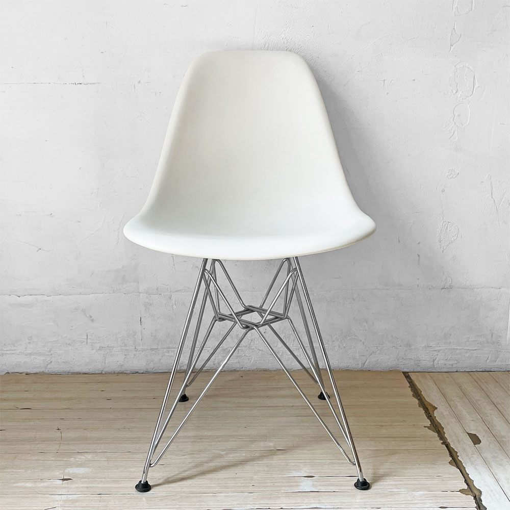 ハーマンミラー Herman Miller サイドシェルチェア ホワイトシェル ポリプロピレン製 エッフェルベース DSR C&R イームズ ミッドセンチュリー ★