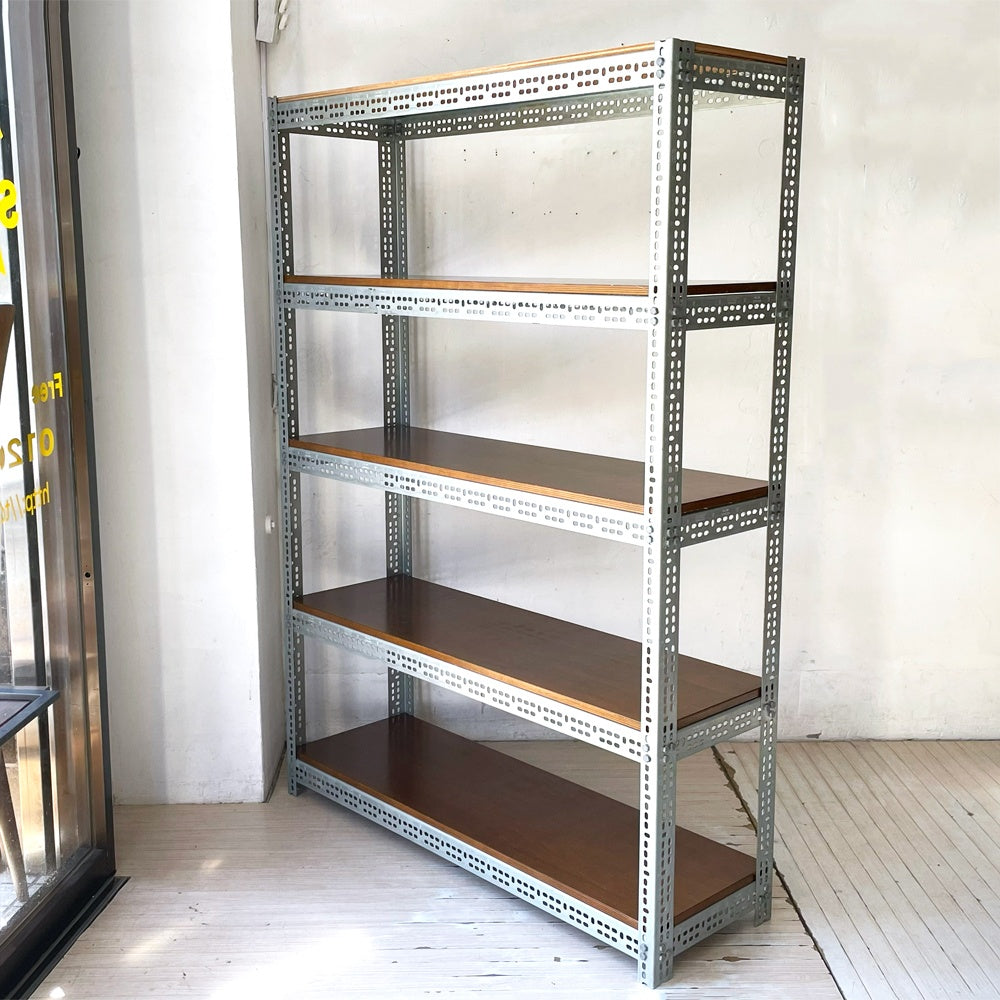 リオン LYON アングルシェルフ SLOTTED ANGLE SHELF 5段 オープンシェルフ インダストリアル P.F.S取扱 ★