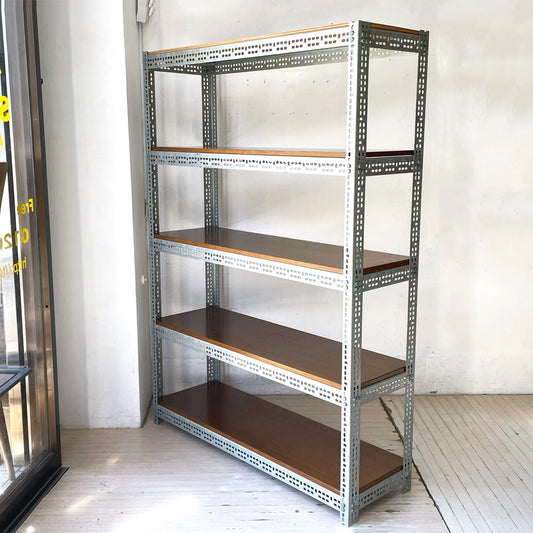 リオン LYON アングルシェルフ SLOTTED ANGLE SHELF 5段 オープンシェルフ インダストリアル P.F.S取扱 ★