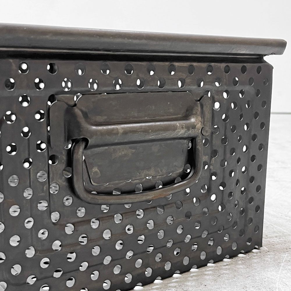 SCHAFER スタッキング ストレージボックス パンチングメタル インダストリアル ドイツビンテージ C ●