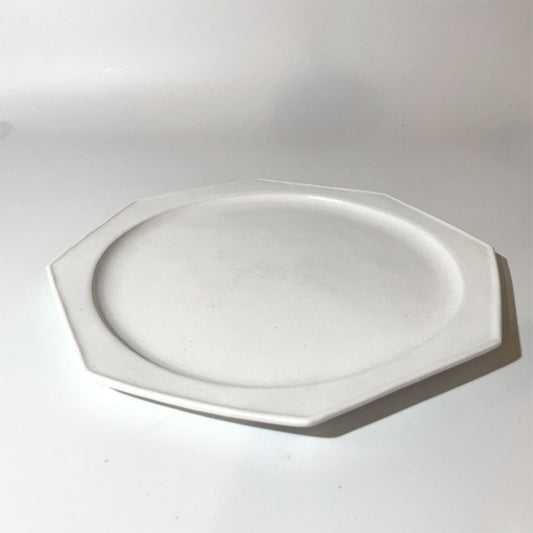 田中直純 八角皿 オクタゴン プレート 現代作家 ホワイト ★