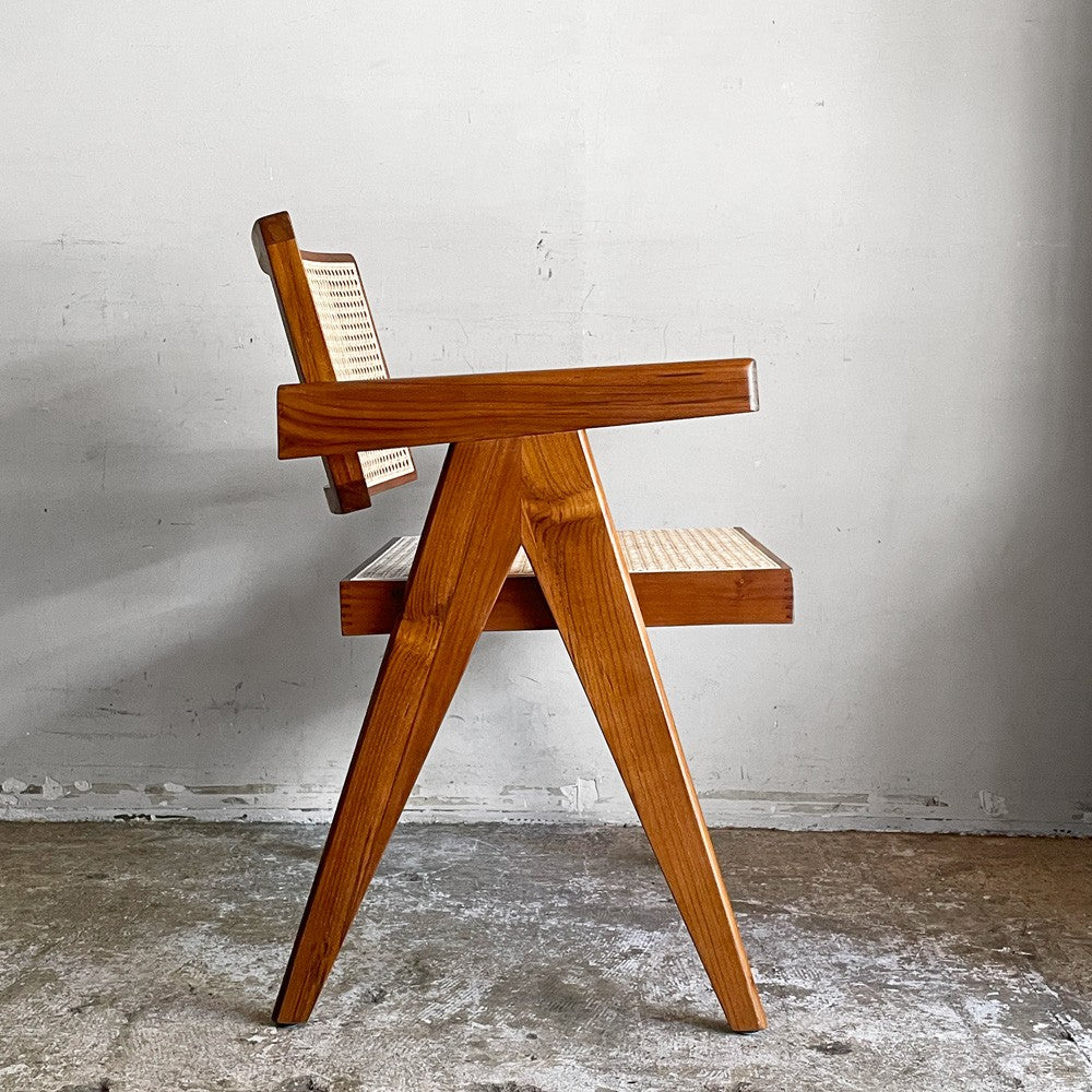 クラッシュゲート CRASHGATE ノットアンティークス Knot Antiques シャドウ SHADOW チェア 肘付 チーク材 関家具 展示美品 ■