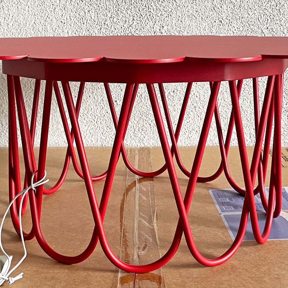ヴィトラ vitra ジラードフラワーテーブル Flower Table スモール Φ60cm レッド 箱付 アレキサンダー・ジラード ミッドセンチュリー 未使用品 〓