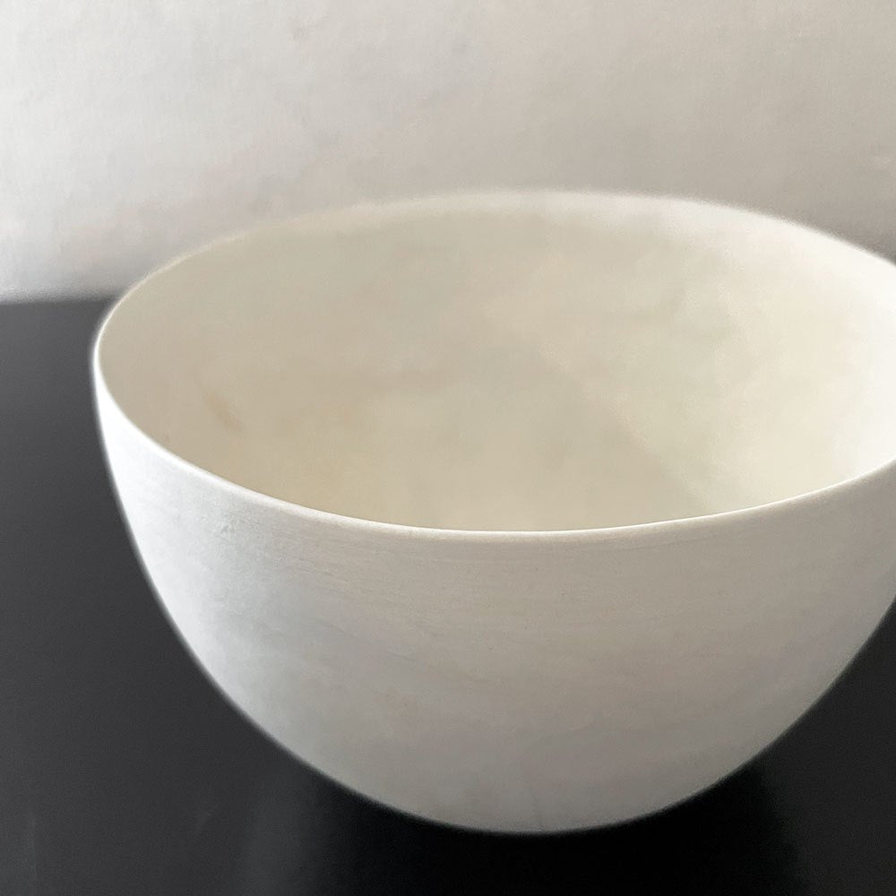 内田鋼一 Kouichi Uchida ホワイトボウル White Bowl 碗 マット釉 Φ12cm サインあり 現代作家 ◎