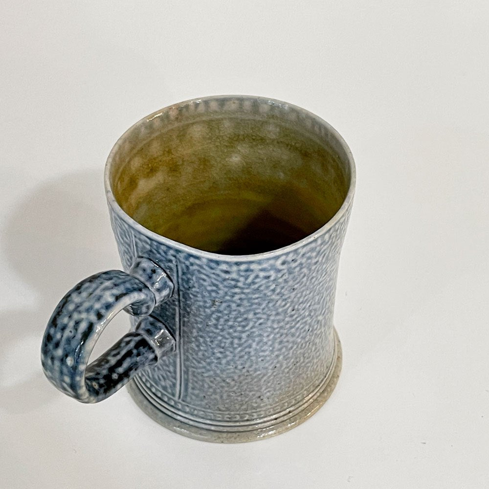 スティーブ・ハリソン Steve Harrison マグカップ ブルー系 ソルトグレーズ ARTS&SCIENCE取扱 2013年 希少 現代作家 ◎