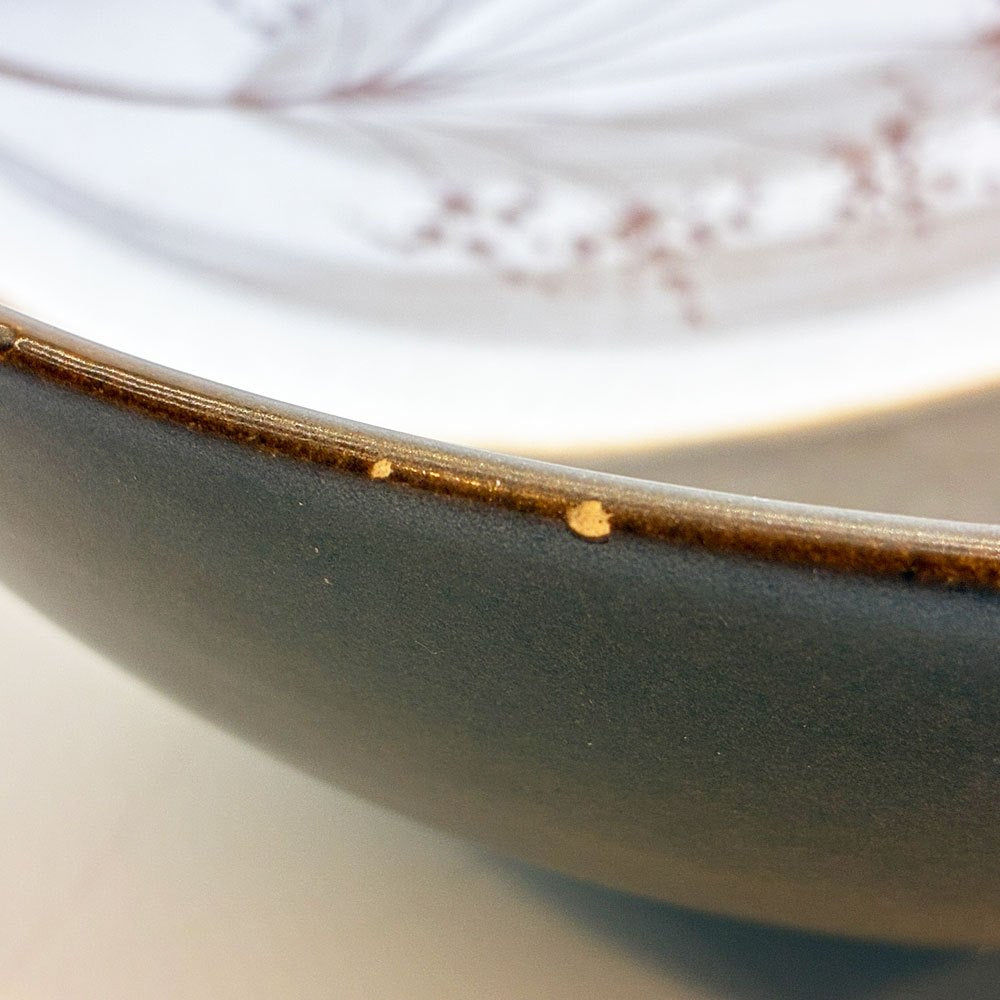 クピターンサビ Kupittaan Savi サービングボウル ハンドペイント 二層釉薬 22.5cm フィンランドビンテージ 北欧食器 ★