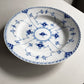 ロイヤルコペンハーゲン ROYAL COPENHAGEN ブルーフルーテッド ハーフレース ディーププレート 25.5cm 深皿 丸皿 陶器 北欧食器 廃番 美品 B ♪