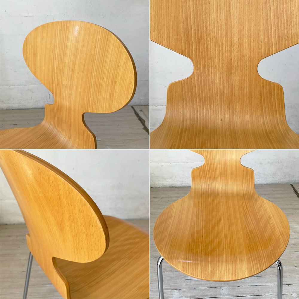 フリッツハンセン Fritz Hansen 3101 アリンコチェア アントチェア 4本脚 ナチュラルビーチ ラッカー仕上げ アルネ・ヤコブセン D ★